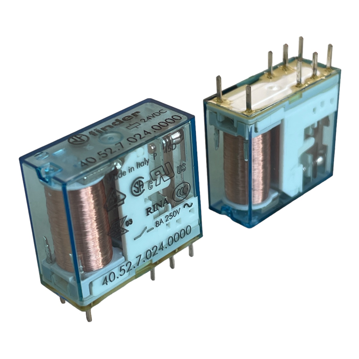 RELE 40.52.7.024.0000 MINI P/PCI 2 CONTATOS REVERSIVEIS 24VDC RT425024 FINDER