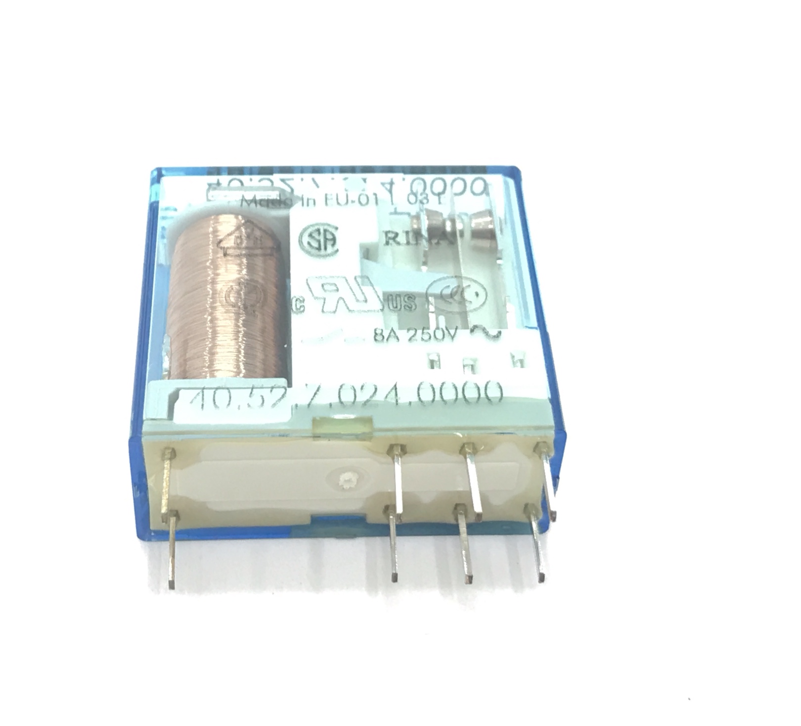 RELE 40.52.7.024.0000 MINI P/PCI 2 CONTATOS REVERSIVEIS 24VDC RT425024 FINDER