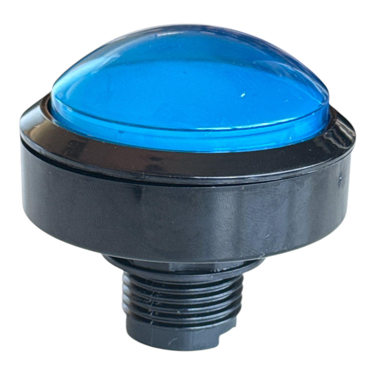BOTAO FLIPERAMA 60MM ILUMINACAO AZUL OVAL 12V MICROSWITCH 2T 6A