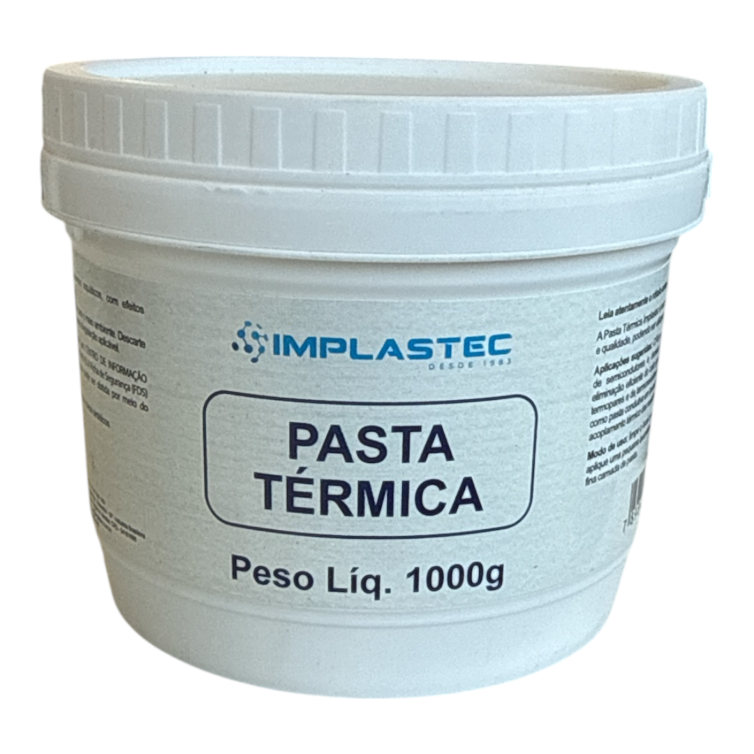 PASTA TERMICA DE SILICONE POTE 1000 GRAMAS (1KG) IMPLASTEC
