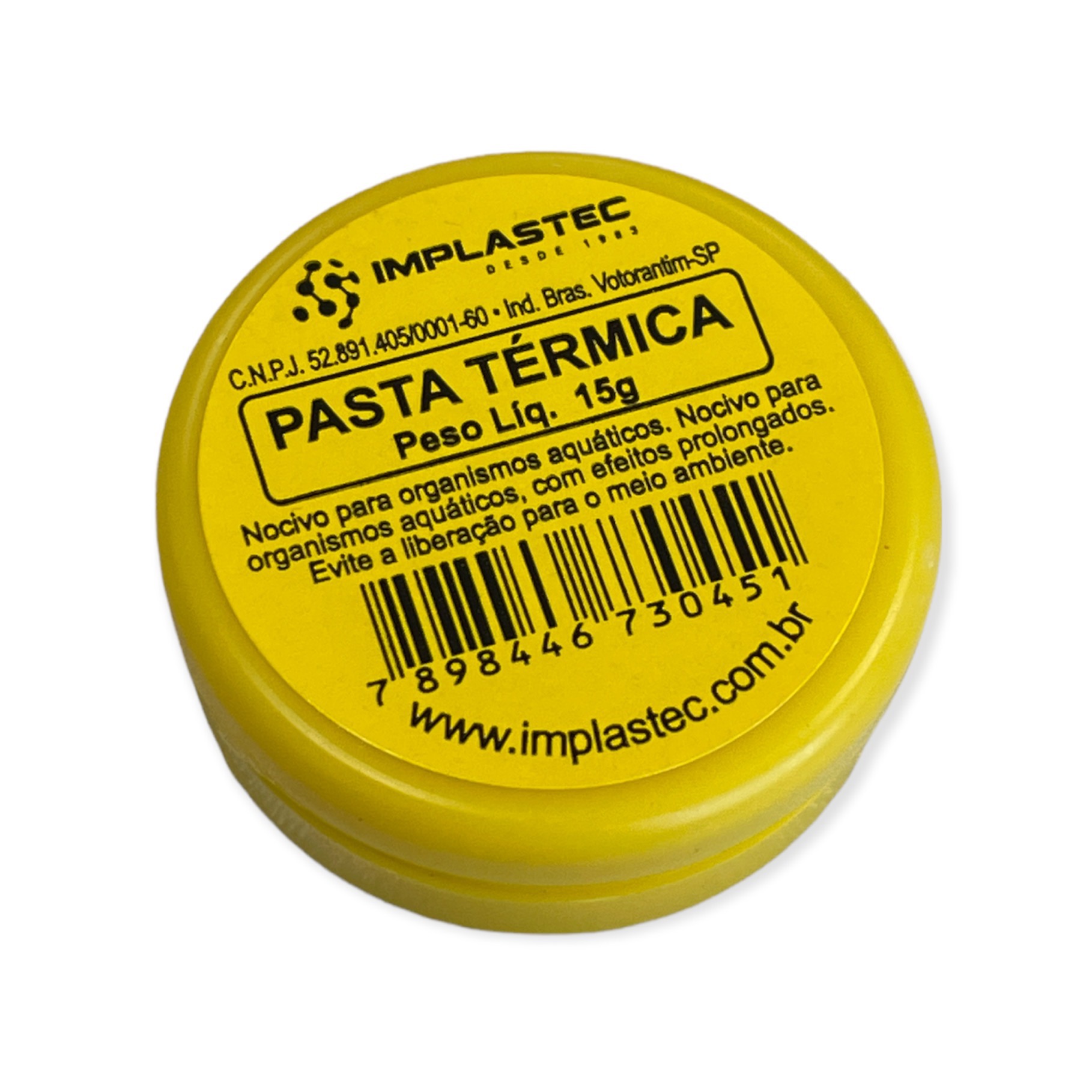 PASTA TERMICA DE SILICONE POTE 15 GRAMAS IMPLASTEC