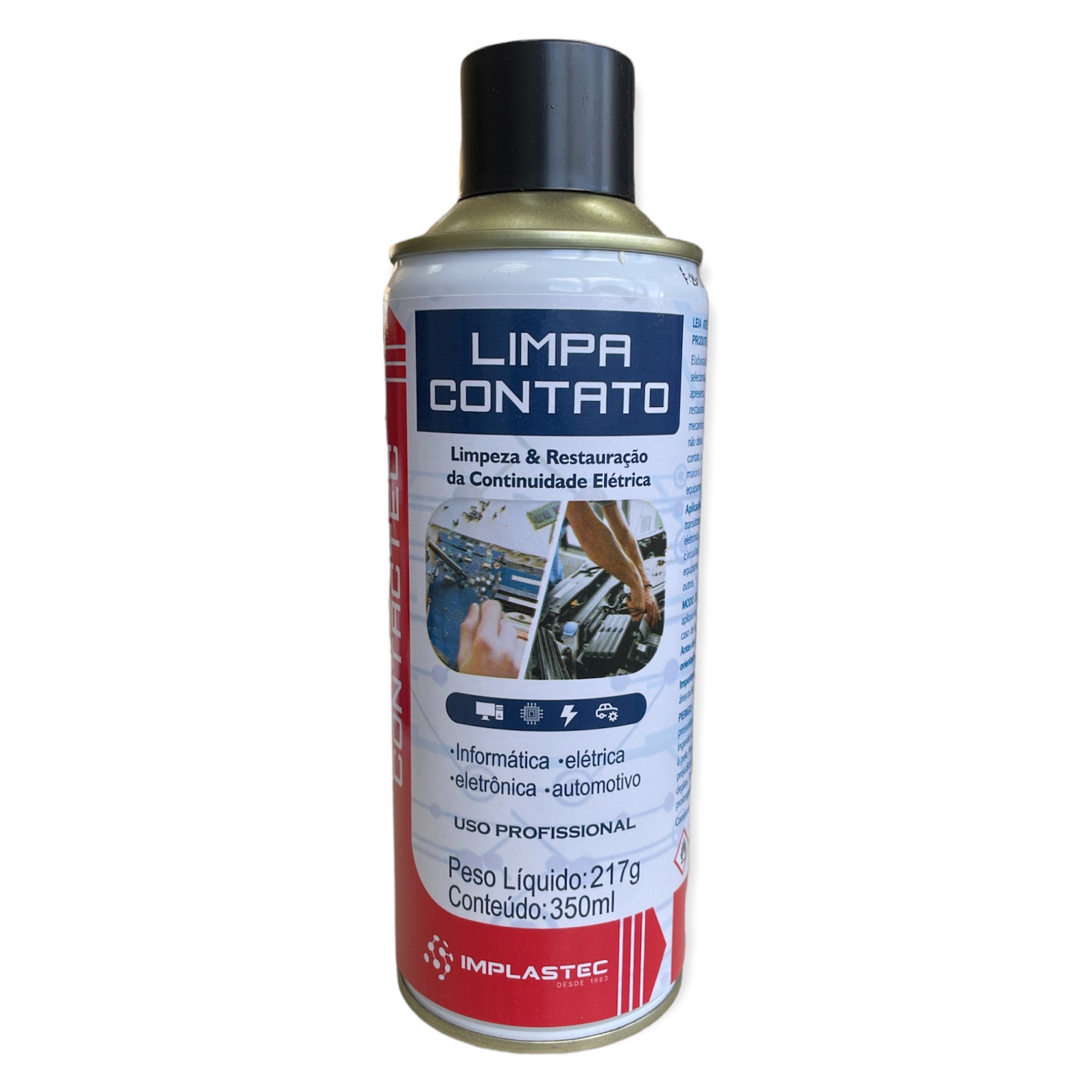 LIMPA CONTATO AEROSOL 350 ML 217 GRAMAS CONTACTEC IMPLASTEC