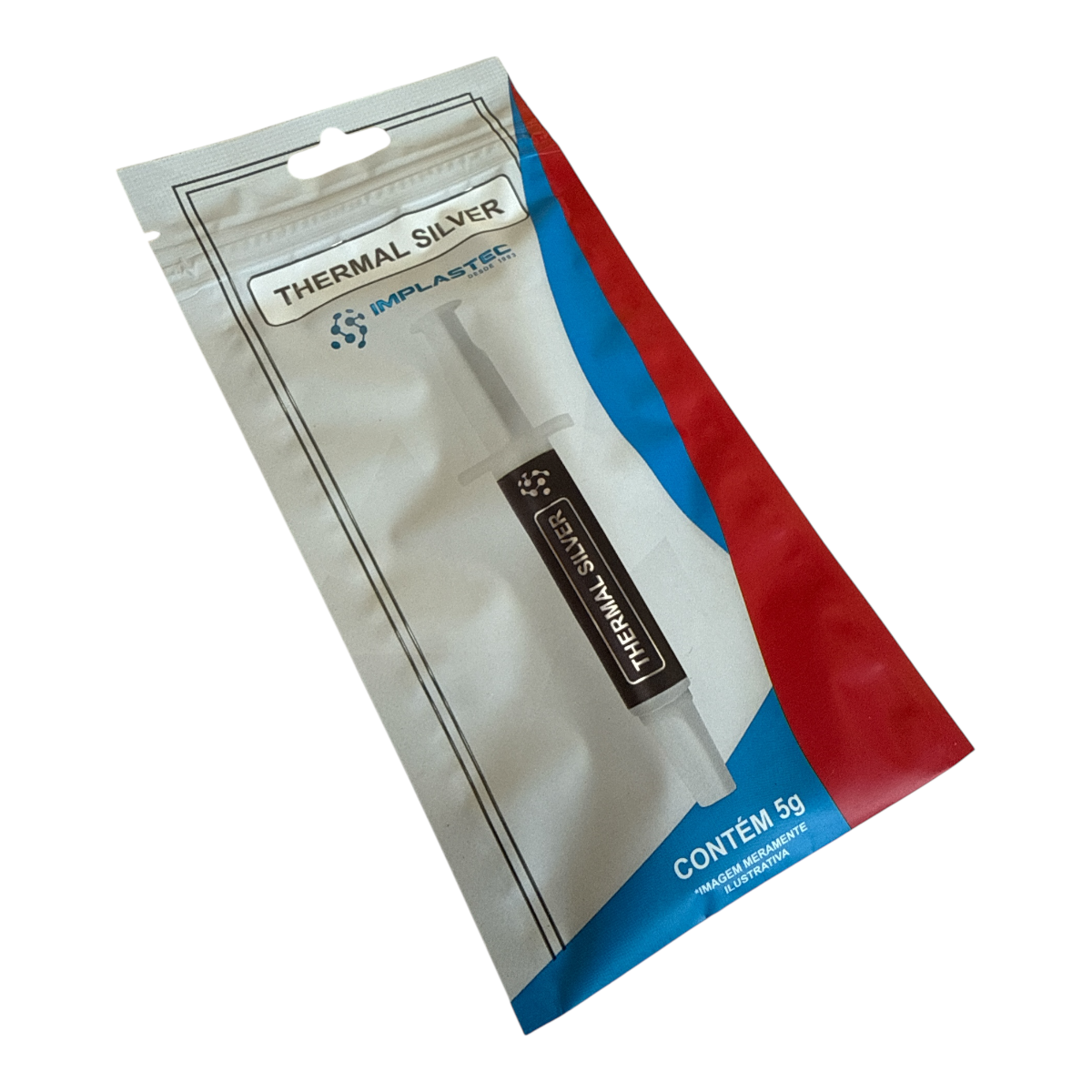 PASTA TERMICA COM PRATA THERMAL SILVER 5 GRAMAS IMPLASTEC