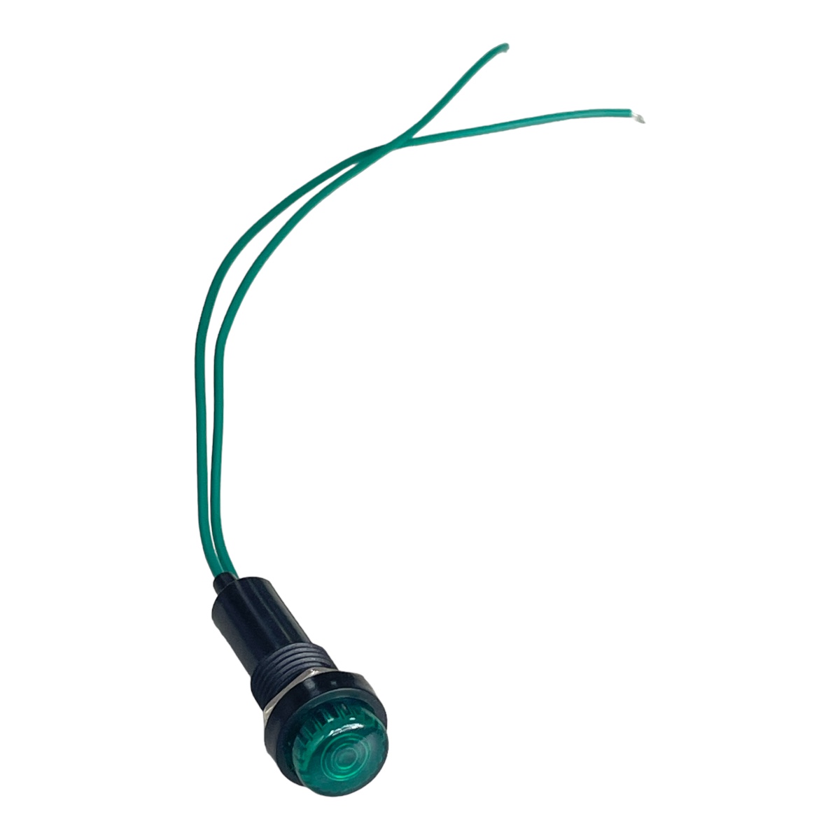 SINALEIRO OLHO DE BOI XD8-2 12V VERDE C/RABICHO VERDE