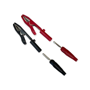 KIT GARRA JACARE 566 + PINO BANANA 4MM PRETO E VERMELHO