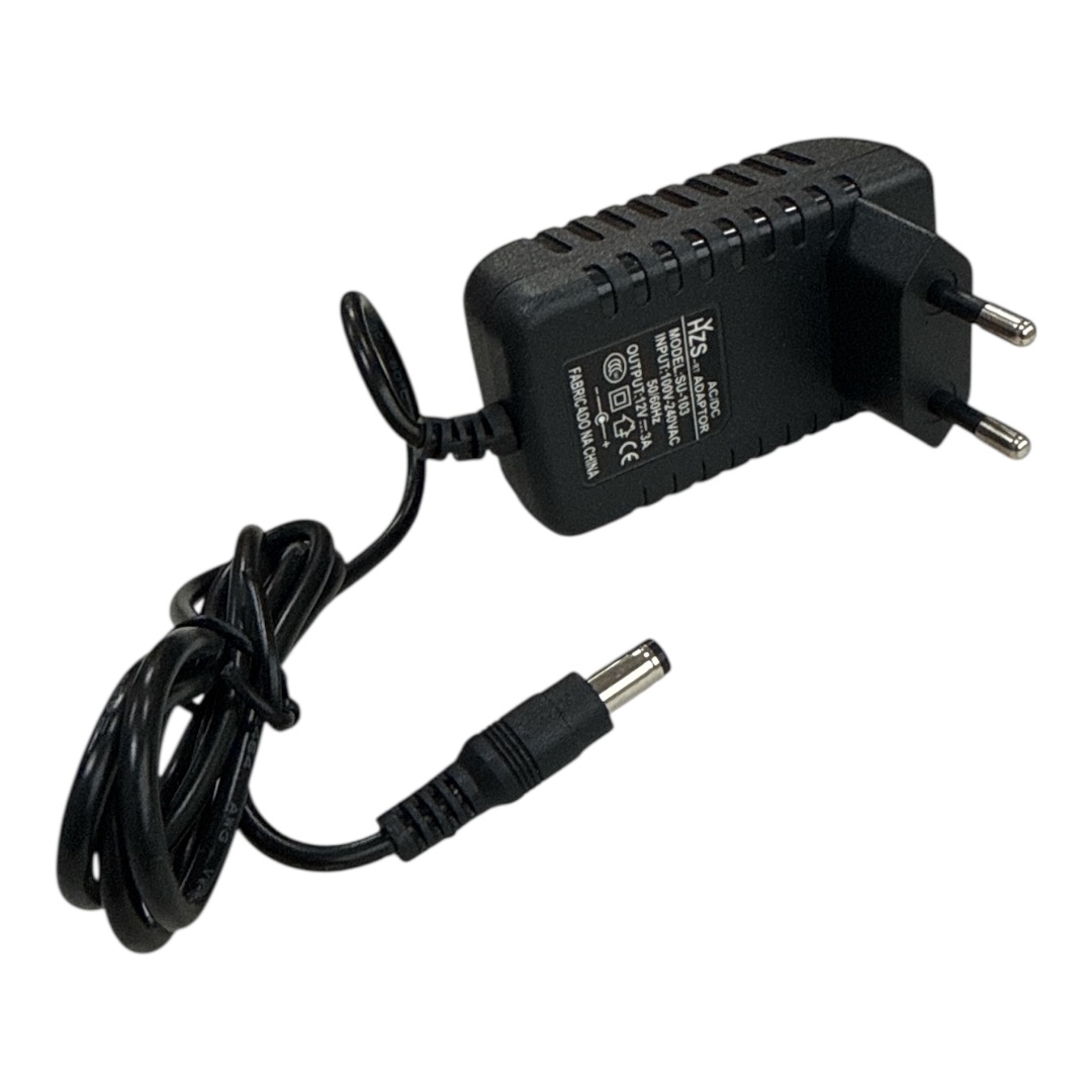 FONTE CHAVEADA 12V 3A E=85/240V S=12V PLUG P4 CFTV FITA DE LED SU-103
