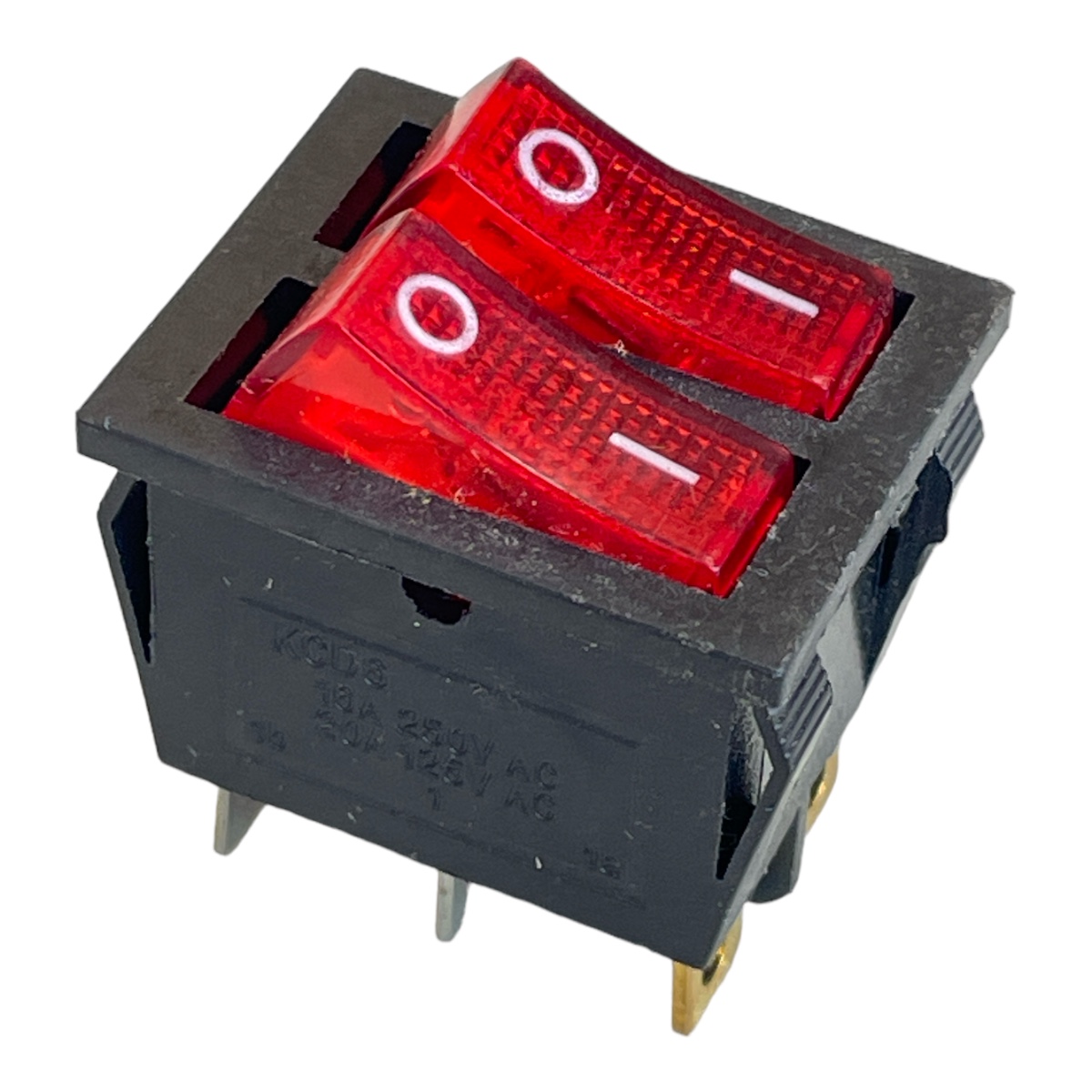 CHAVE GANGORRA KCD3-202N VERMELHA C/ NEON 6T 15A 250V