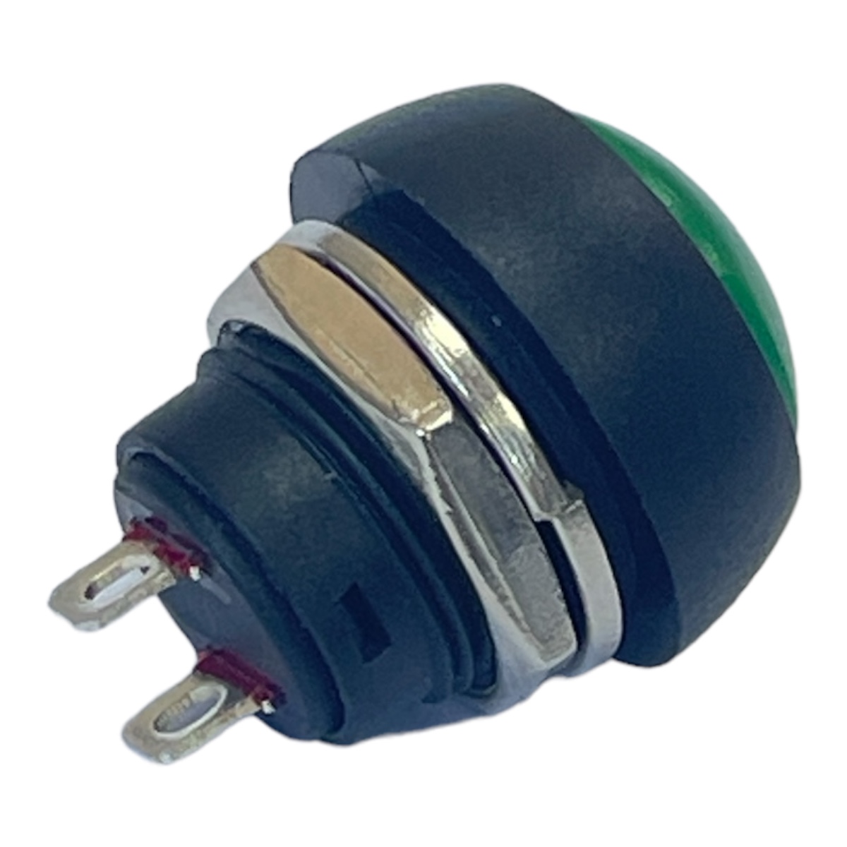 CHAVE BOTÃO 12MM A PROVA DAGUA SEM TRAVA VERDE PBS-33B