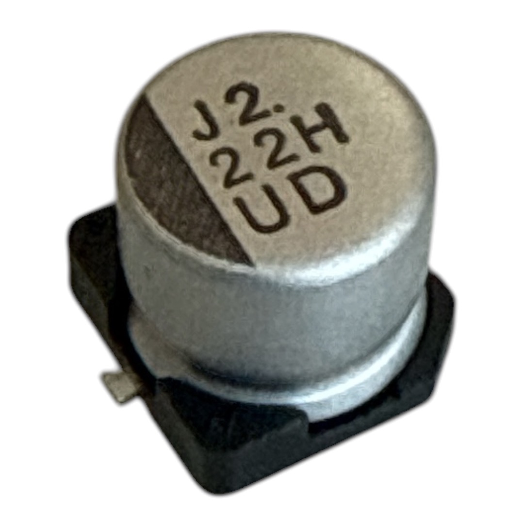 CAPACITOR ELETROLITICO SMD 22UF 50V UUD1H220MCL1GS 105 GRAUS 6,3MM NICHICON
