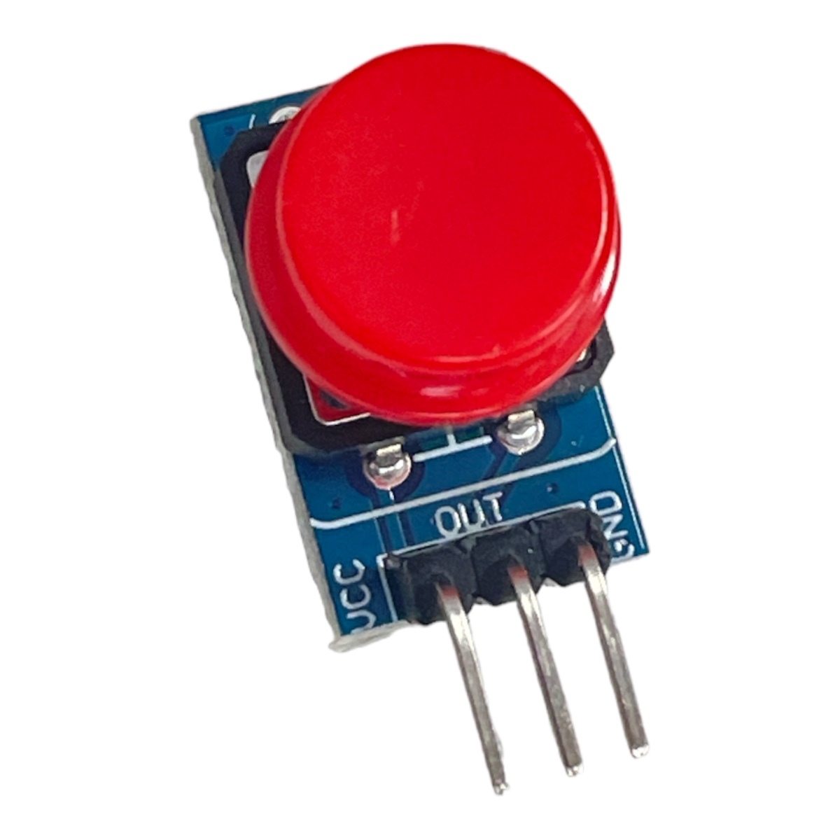 MODULO BOTÃO PUSH BUTTON 12MM COM CAPA VERMELHO 3 PINOS