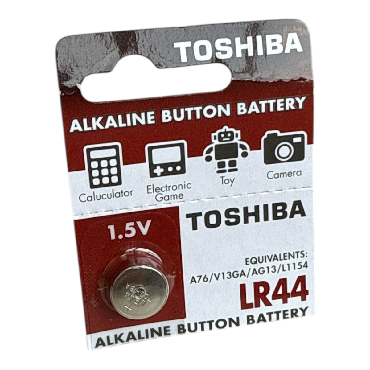 BATERIA ALCALINA BOTÃO LR44 1,5V (A76) TOSHIBA
