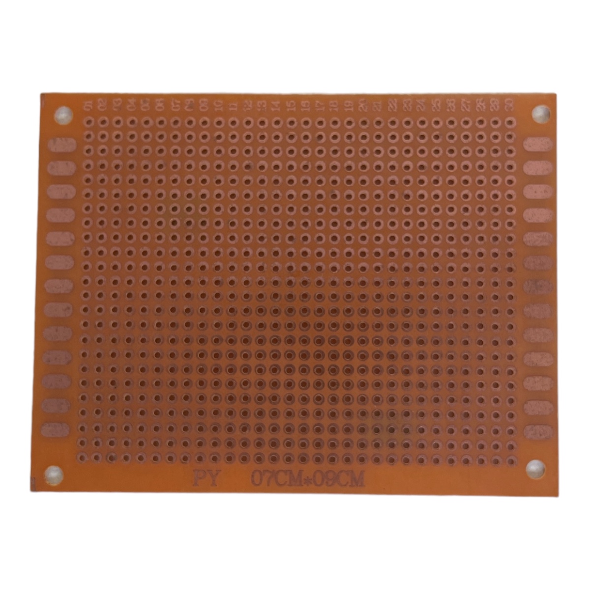 PLACA CIRCUITO IMPRESSO FENOLITE PERFURADA FACE SIMPLES ILHA 7X9CM