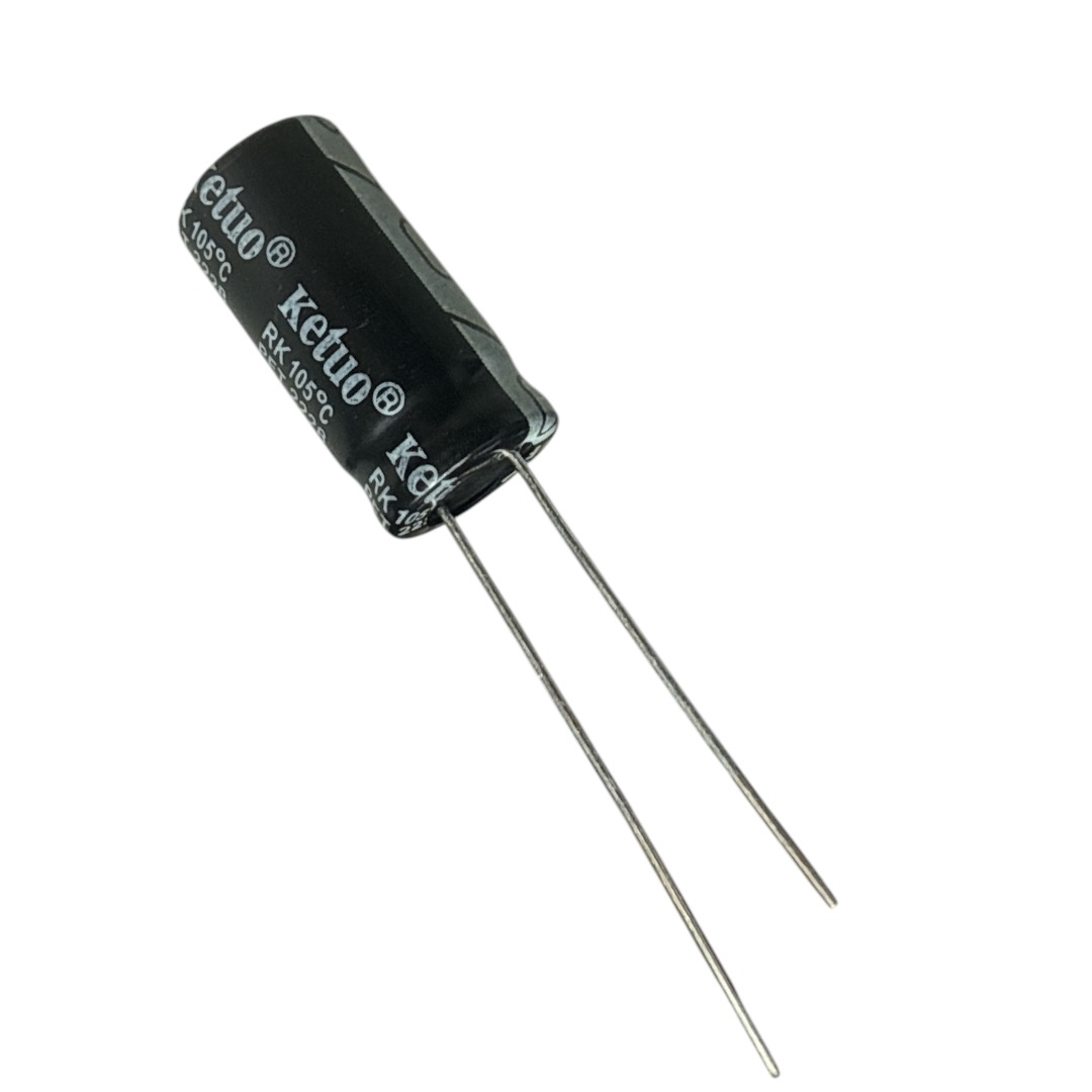 CAPACITOR ELETROLITICO RADIAL 10UF 450V 105 GRAUS 10X20MM RK100M450G200A KETUO