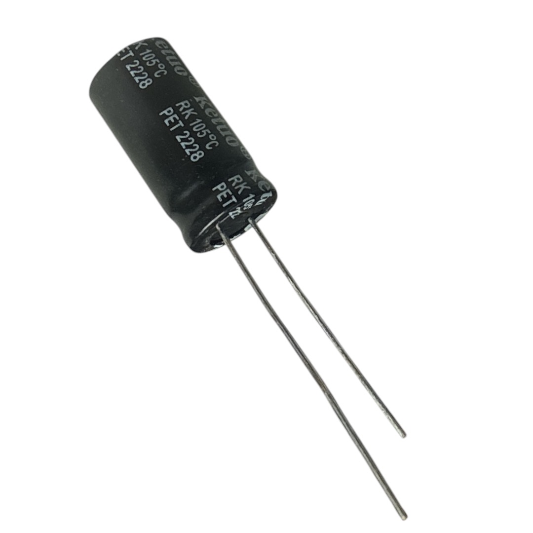 CAPACITOR ELETROLITICO RADIAL 10UF 450V 105 GRAUS 10X20MM RK100M450G200A KETUO