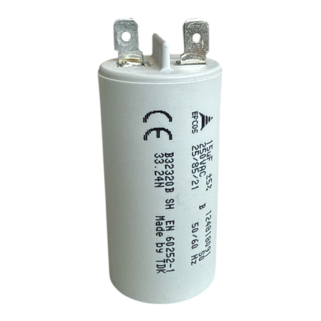 CAPACITOR DE PARTIDA PPM 15UF 250VCA FASTON B32320B1156J10 30X60MM EPCOS