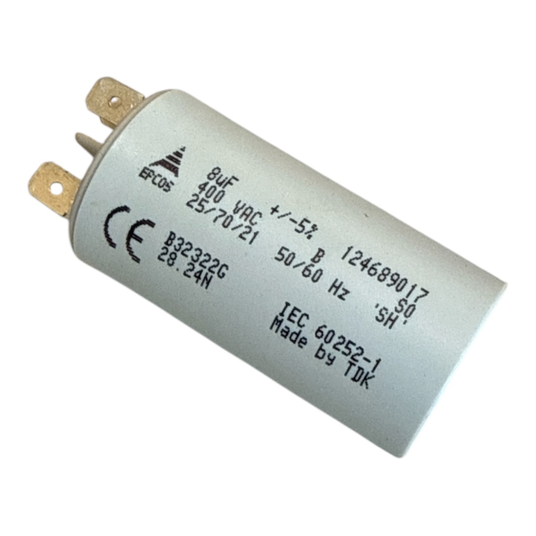 CAPACITOR DE PARTIDA PPM 8UF 400VCA FAST-ON B32322G4805J010 50/60HZ 30X60MM CANECA PLASTICA EPCOS