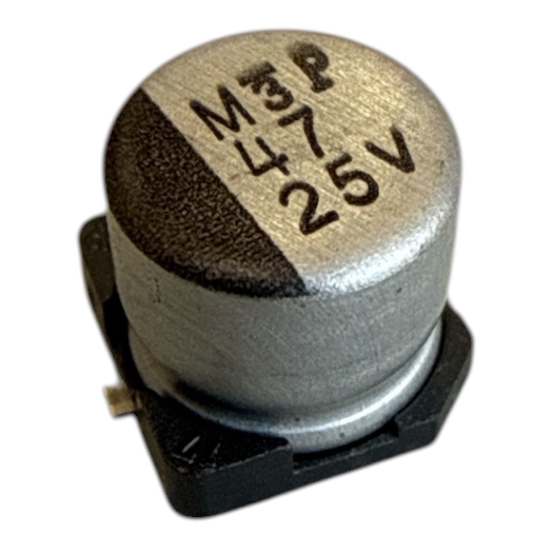 CAPACITOR ELETROLITICO SMD 47UF 25V 6,3MM UWT1E470MCL6GS 105 GRAUS NICHICON