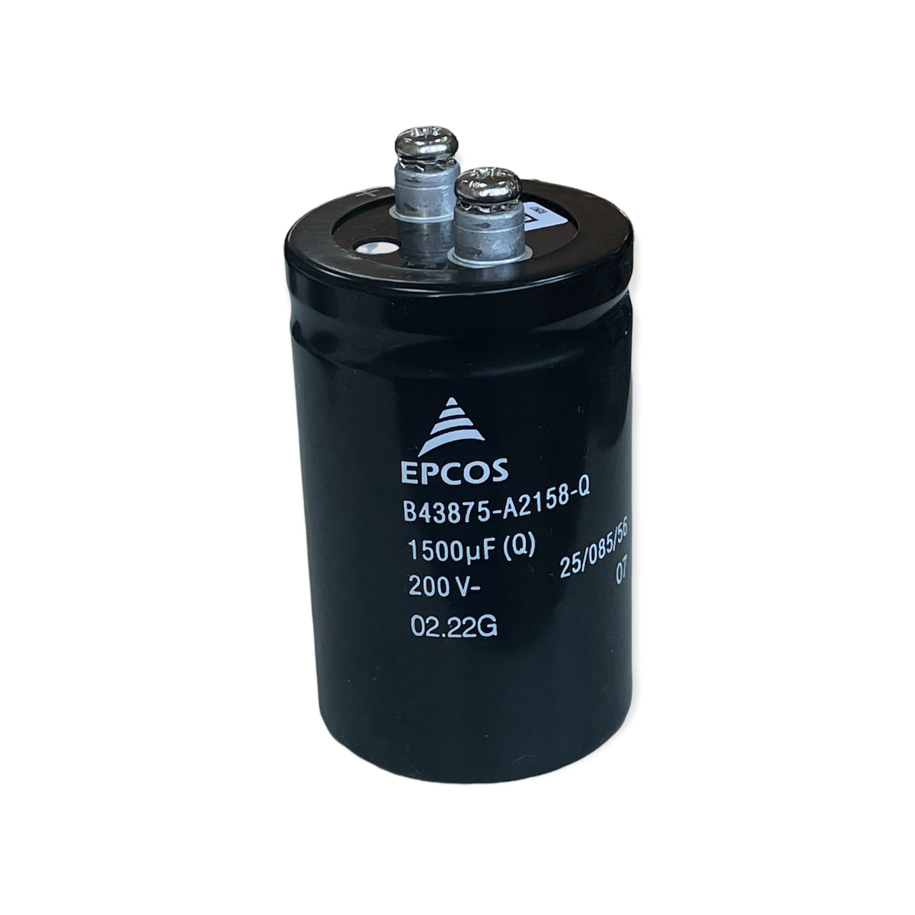 CAPACITOR ELETROLITICO GIGA 1500UF 200V B43875A2158Q 50X80MM 85 GRAUS TERMINAL PARAFUSO EPCOS