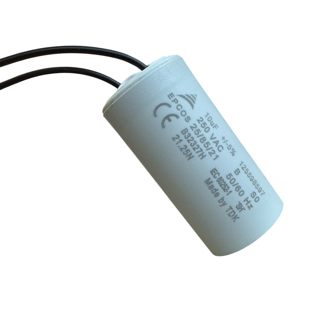 CAPACITOR DE PARTIDA PPM 10UF 250VCA FIO B32327H1106J015 5% 50/60HZ 30X60MM EPCOS