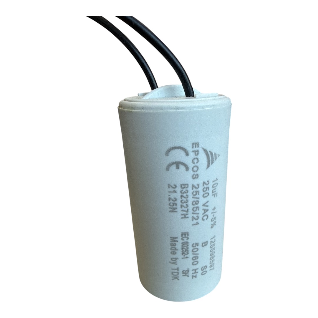 CAPACITOR DE PARTIDA PPM 10UF 250VCA FIO B32327H1106J015 5% 50/60HZ 30X60MM EPCOS