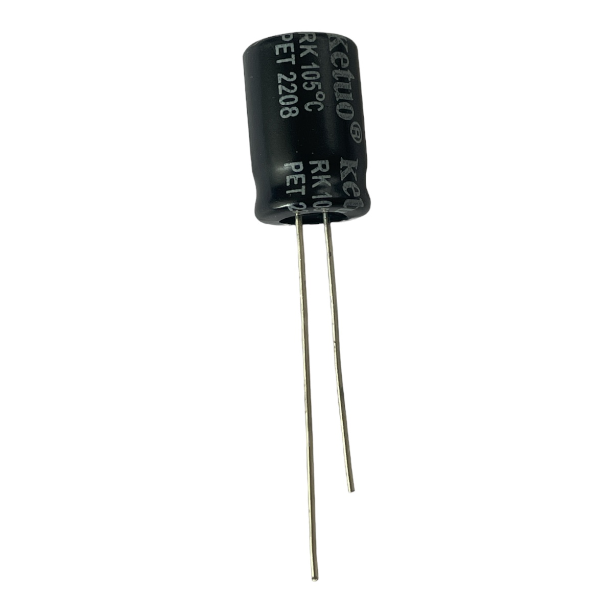 CAPACITOR ELETROLÍTICO RADIAL 220UF 25V RK221M025F120A 105 GRAUS 8X12MM KETUO