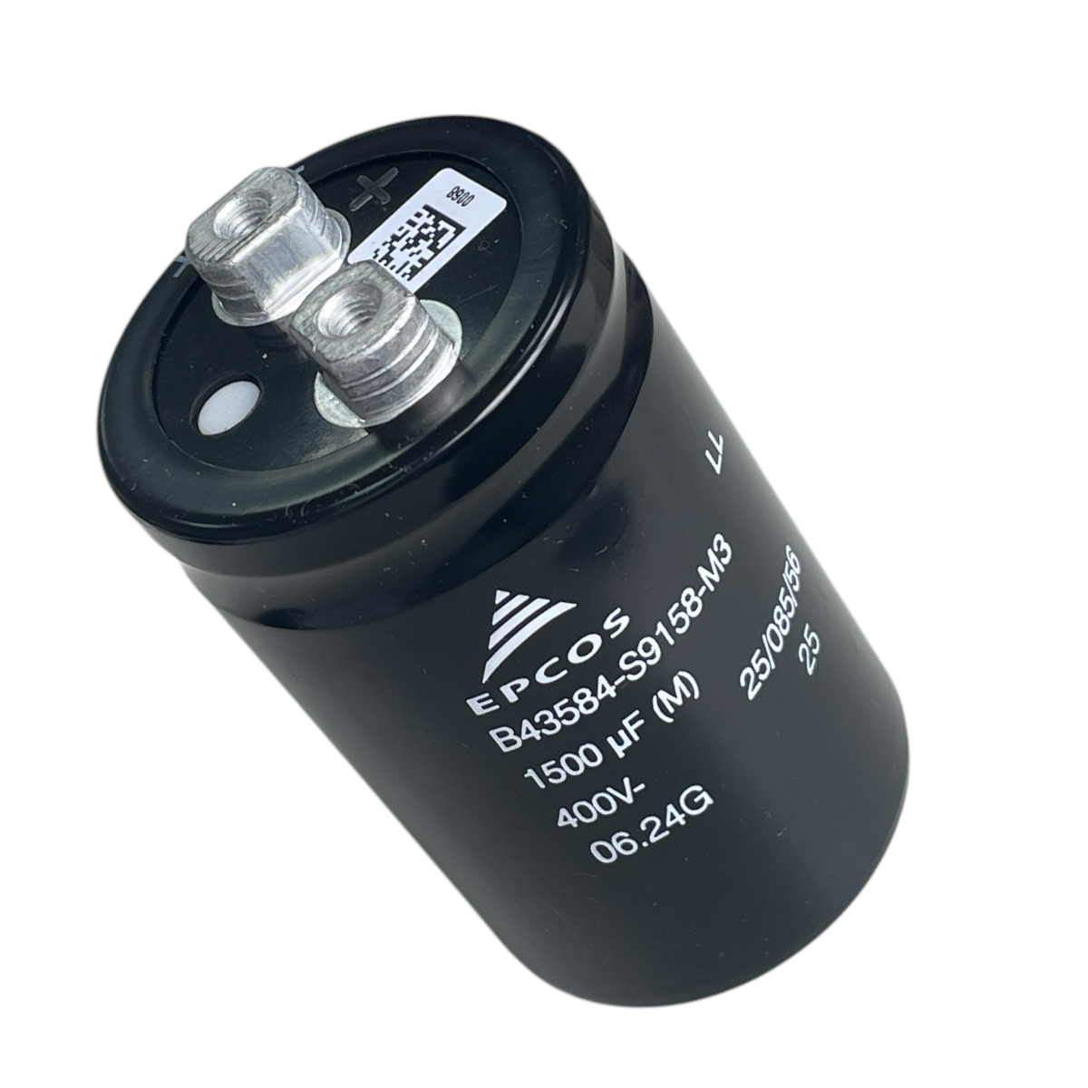 CAPACITOR ELETROLÍTICO GIGA ELCO 1500UF 400V B43584S9158M3 TERMINAL PARAFUSO/BASE 50X80MM 85 GRAUS EPCOS