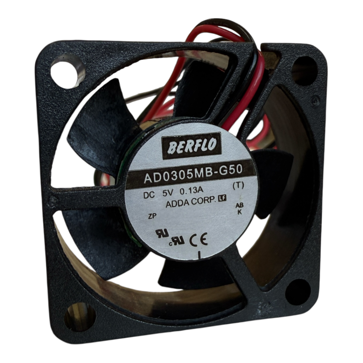 MICROVENTILADOR 30X30X10MM 5V DC 0,13A 0,65W 9000RPM ROLAMENTO AD0305MB-G50  ADDA