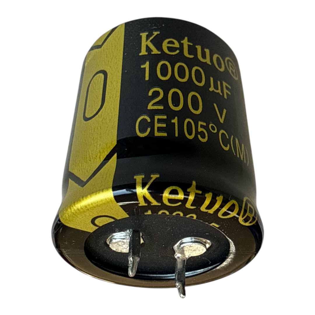 CAPACITOR ELETROLITICO RADIAL 1000UF 200V 105 GRAUS HP102M2000350A 30X35MM KETUO