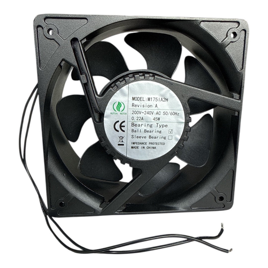 MICROVENTILADOR 180X180X65MM  220V 0,22A 45W 3200RPM M175IA2HB ROLAMENTO MUTUAL