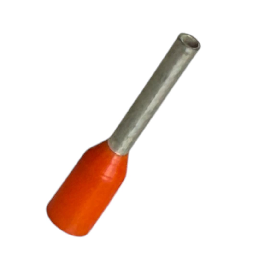TERMINAL ILHOS PINO TUBULAR H0,50/14D 22AWG 0,50MM2 LARANJA