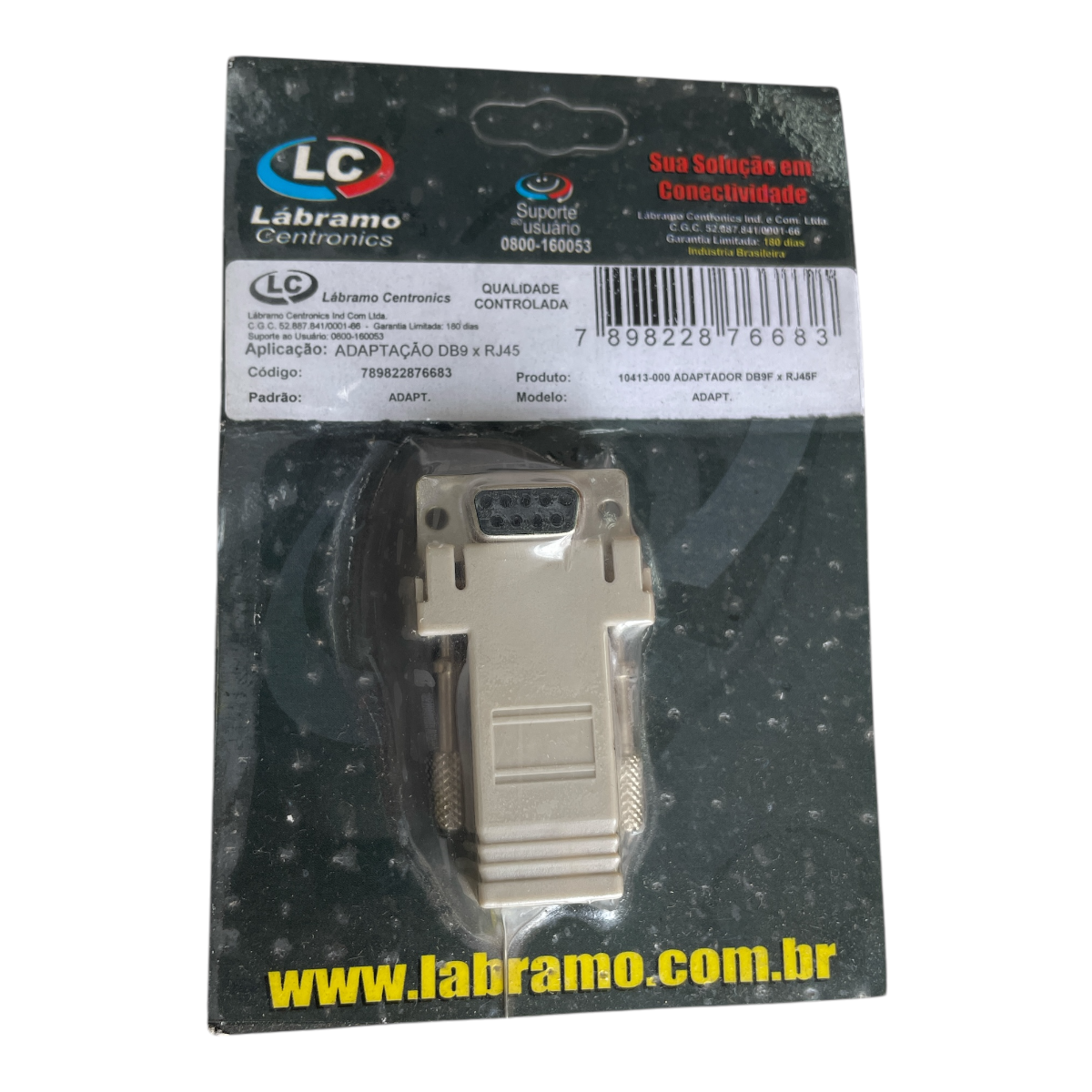 ADAPTADOR DB9F CONFIGURAVEL X RJ45F CÓD.10413-000 LABRAMO