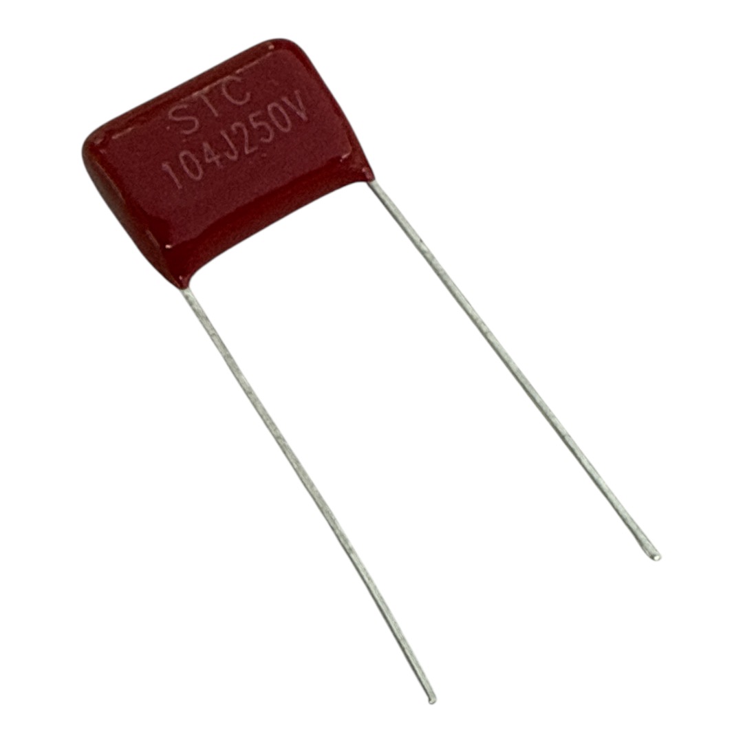 CAPACITOR POLIESTER 100K 250V 5% 10MM 100NF 250V STC