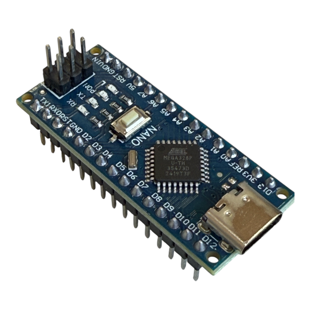 PLACA COMPATIVEL ARDUINO NANO ATMEGA328 USB TIPO C SEM CABO