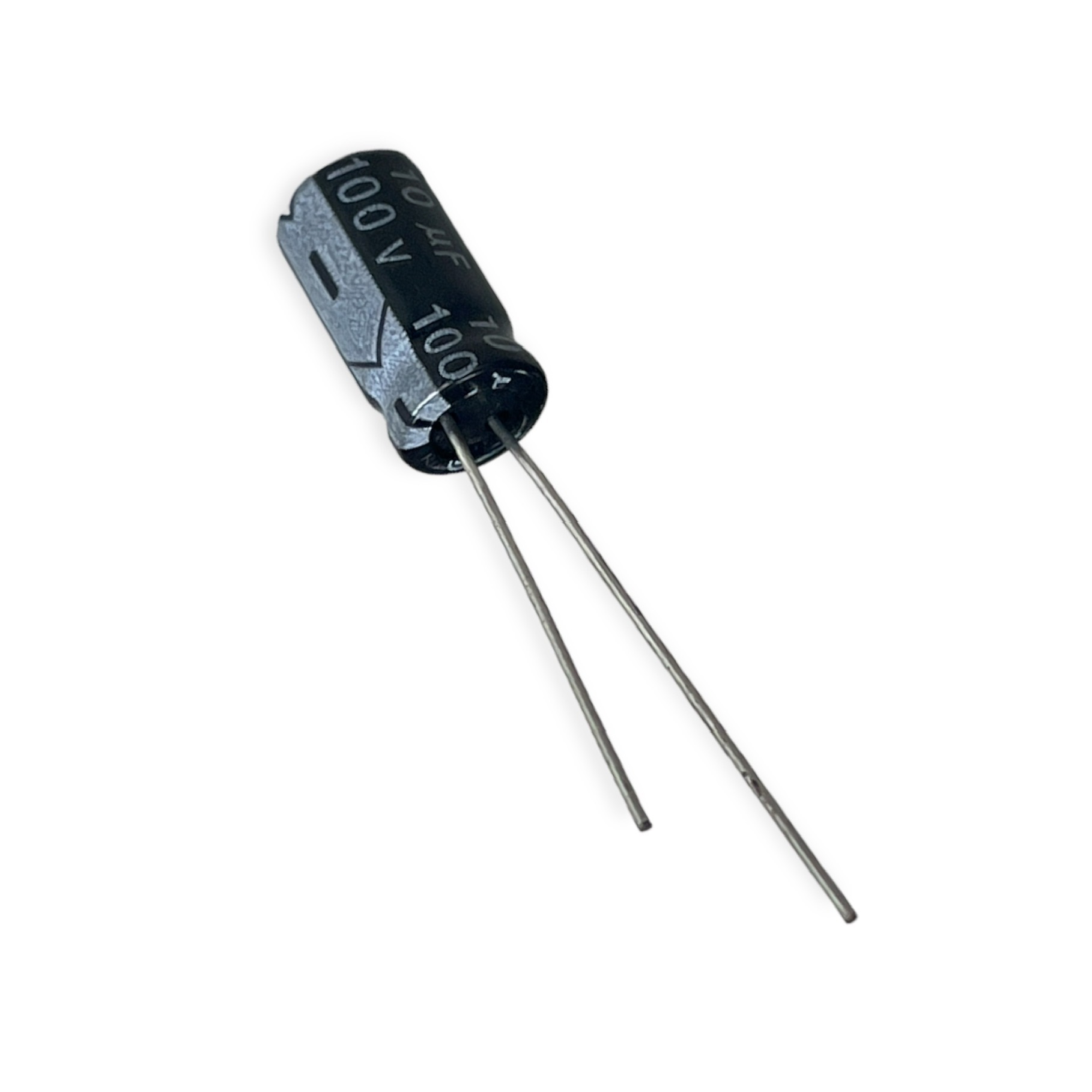 CAPACITOR ELETROLITICO RADIAL 10UF 100V 105 GRAUS 6,3X11MM PASSO 2,54MM JWCO