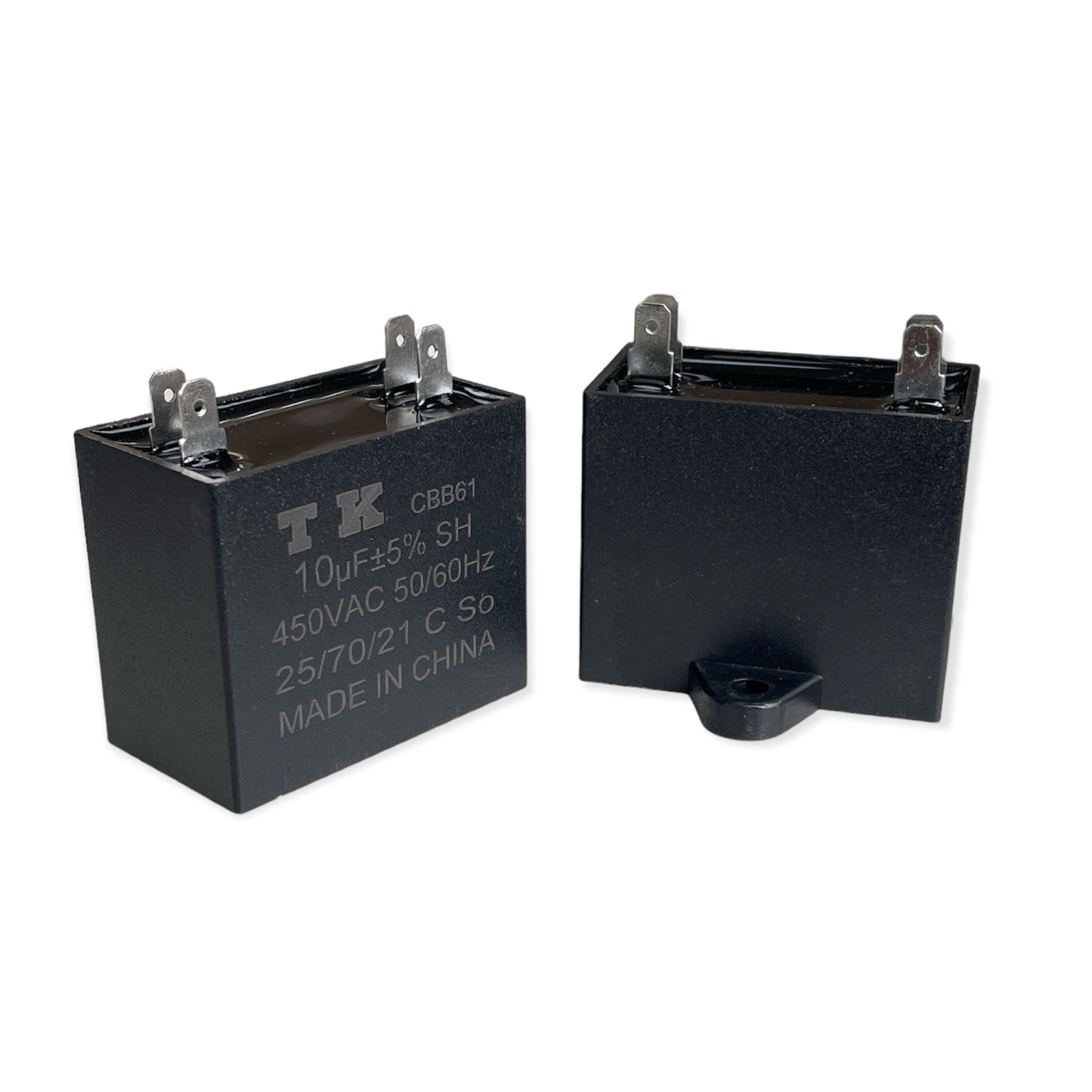 CAPACITOR DE PARTIDA PPM 10UF 450VCA CBB61 57X18X32MM TERMINAL FASTON TK