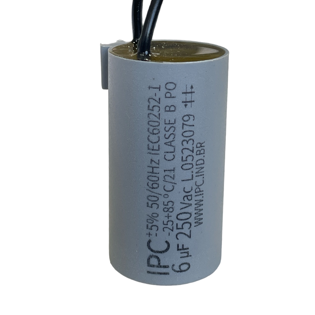 CAPACITOR DE PARTIDA 6UF 250VCA FIO 25X47MM IPC