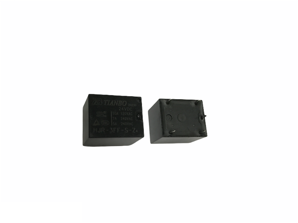 RELE 24V 10A HJR-3FF-24VDC-SZ (QX73-C-S-24VDC) 1 CONTATO REVERSIVEL TIANBO