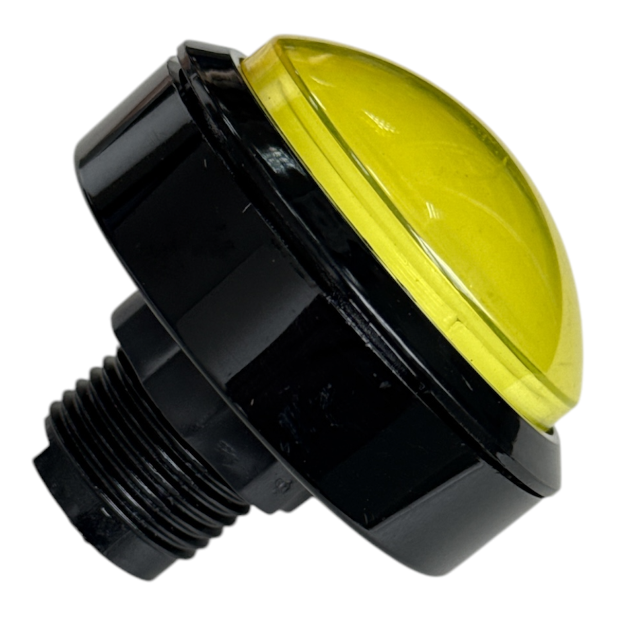 BOTAO FLIPERAMA 60MM ILUMINACAO AMARELO OVAL 12V MICROSWITCH 2T 6A