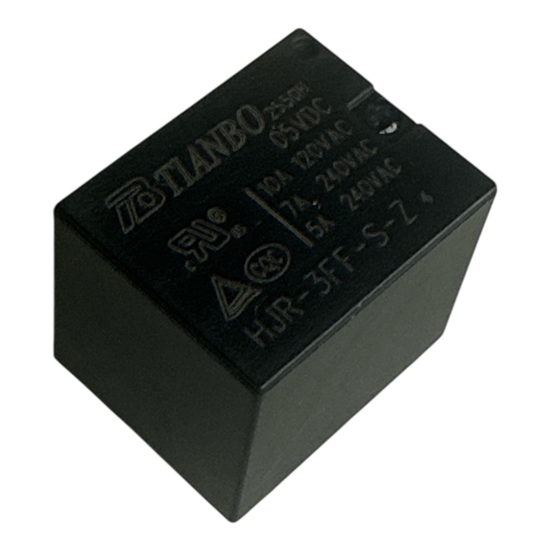 RELE 1 CONTATO REVERSIVEL 5V 10A 5 PINOS HJR-3FF-5VDC-SZ TIANBO