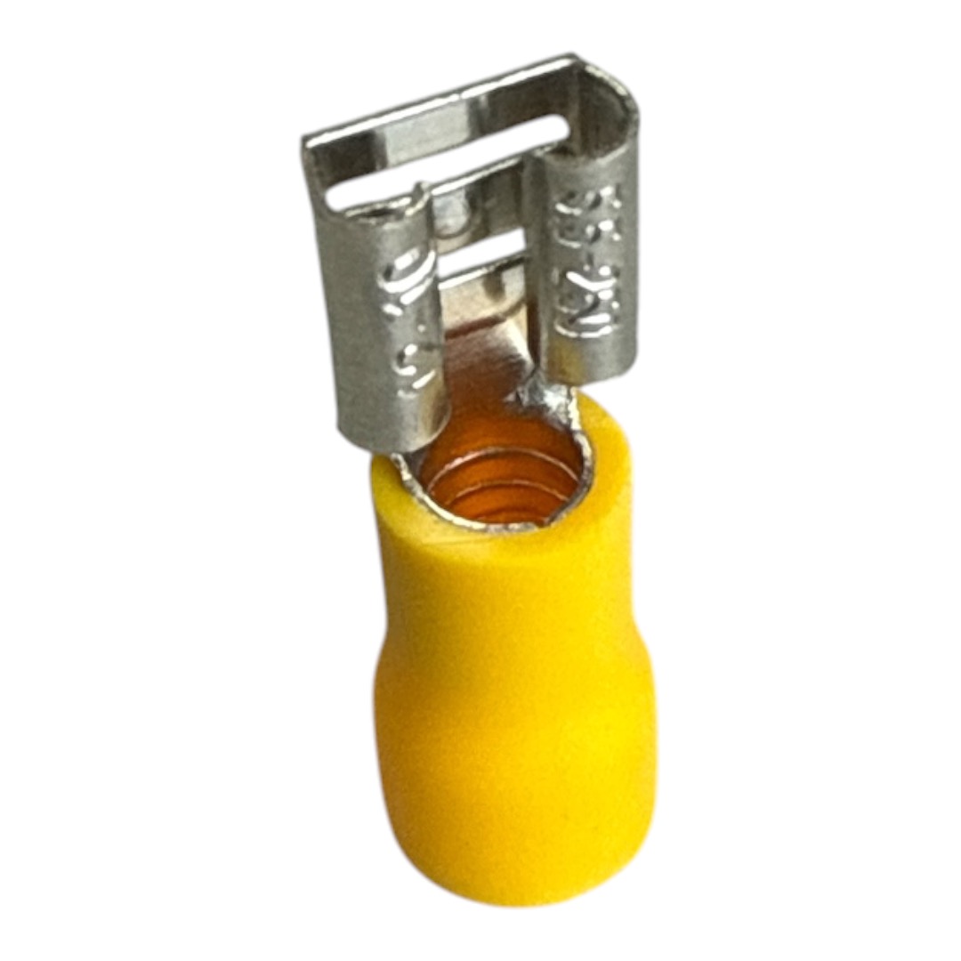 TERMINAL PINO PRE-ISOLADO FEMEA 6,3MM AMARELO 6,3MM 12/10 AWG