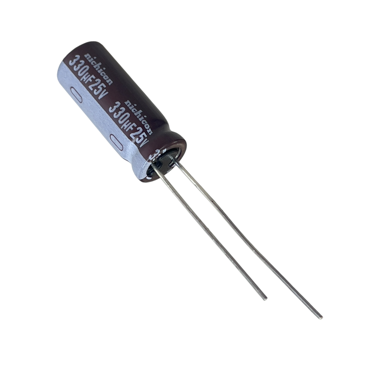 CAPACITOR ELETROLITICO RADIAL 330UF 25V 8X20MM 105 GRAUS UPM1E331MPD NICHICON