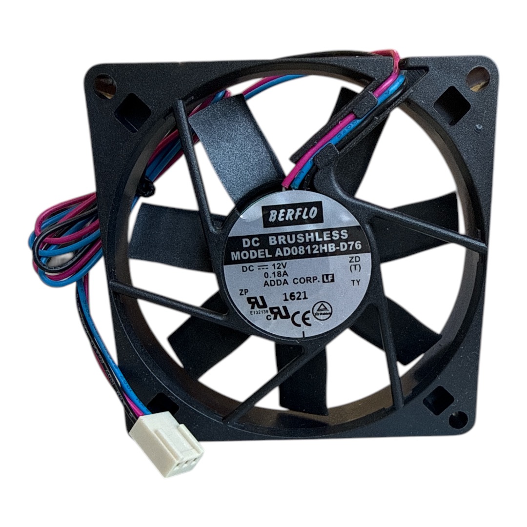 MICROVENTILADOR 80X80X15MM 12VDC ROLAMENTO 0,18A 3200RPM AD0812HBD76 BERFLO