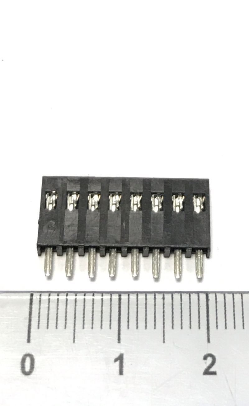 CONECTOR FEMEA 1X8 VIAS PASSO 2,54MM 180 GRAUS (MCI11B08)