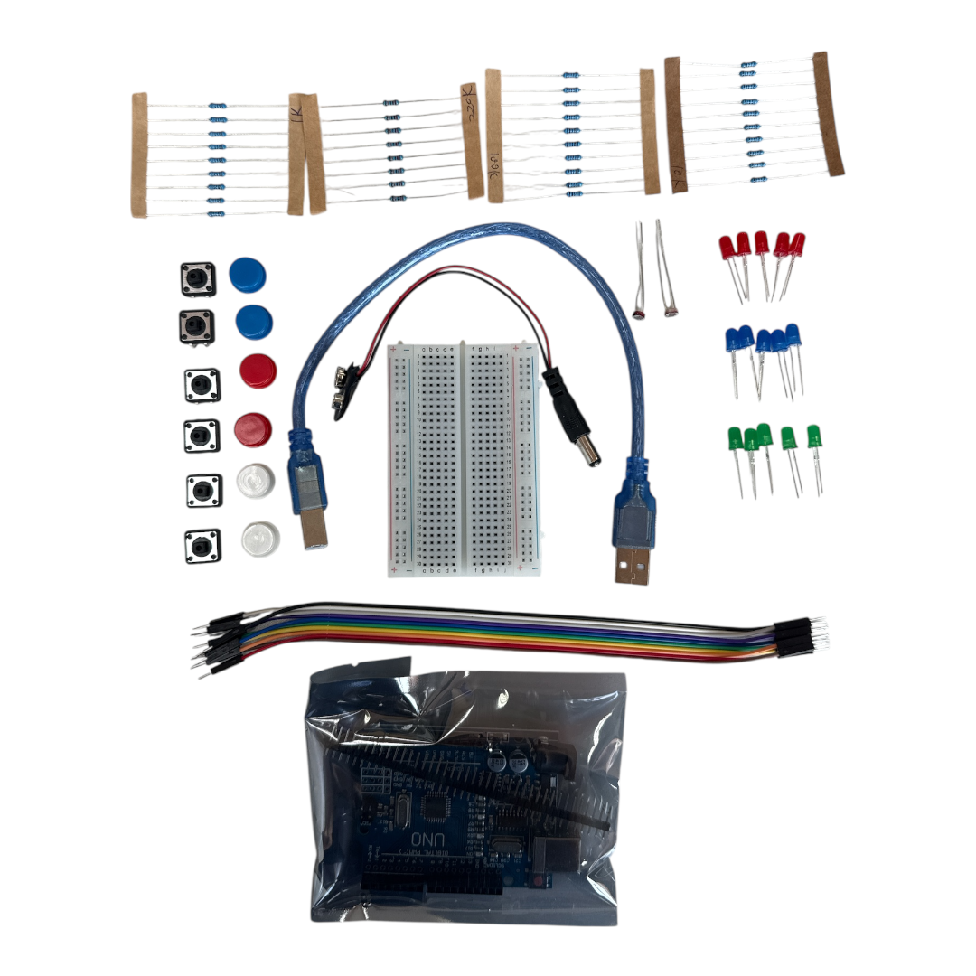 KIT STARTER COM PLACA UNO R3 CH340 ARDUINO + ORGANIZADOR